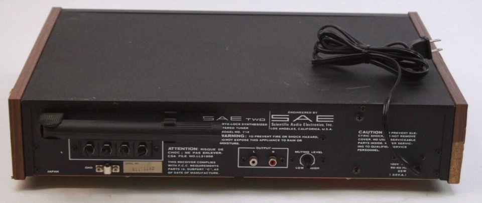 Sintonizador digital vintage SAE Two T14 funciona con problemas LEER DESCRIPCIÓN Foto 4 de 4