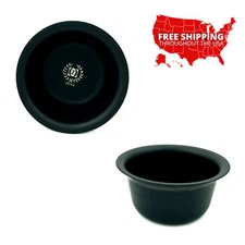 ZEVA CLASSIC STAINLESS STEEL POWDERED COATED SHAVING CUP FOR THICK LATHER BLACK