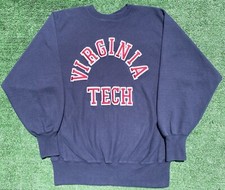 VTG 80’s Champion Reverse Weave Virginia Tech Sweatshirt Men’s Large USA Made