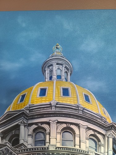 ๐ต Colorado Capitol | Original Oil Painting Denver Building Architecture - Picture 5 of 6