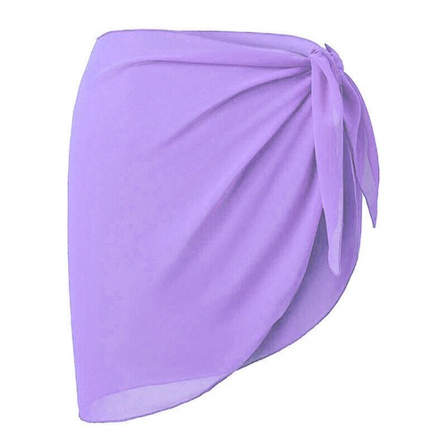 UK Ladies Beach Bikini Cover Up Sarong Short Dress Swimwear Sheer Size 140*50cm - Picture 5 of 29