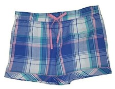 Secret Treasures Women's Poplin Multi-Color Plaid Sleep Shorts 4-6, 8-10, 12-14