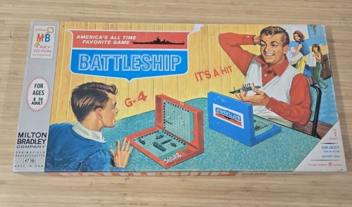Vintage 1967 Milton Bradley Battleship Strategy Board Game Complete