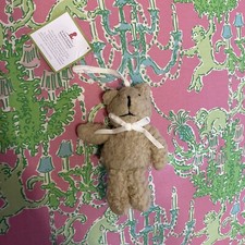 Pottery Barn x St. Jude brown Sherpa teddy bear ornament