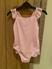 Primark Baby Mädchen rosa gestreifter Badeanzug Größe 2-3 Jahre