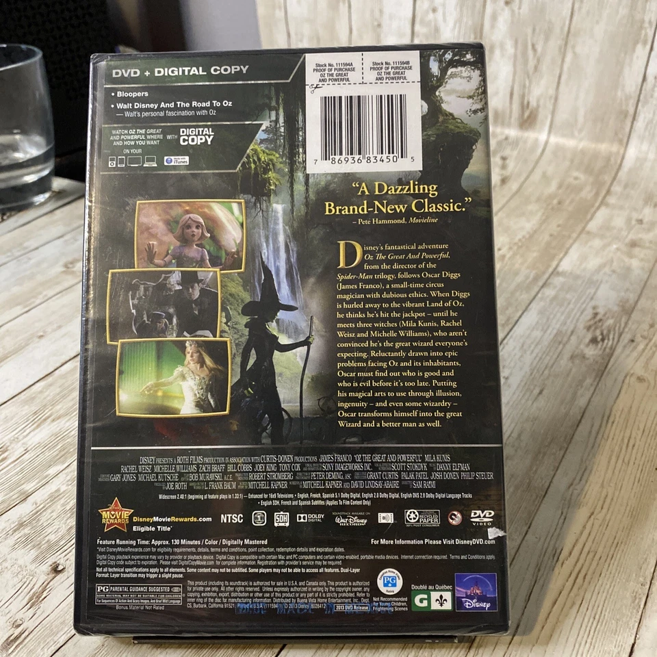 Oz the Great and Powerful (DVD, 2013) New Factory Sealed - Image 2 of 2