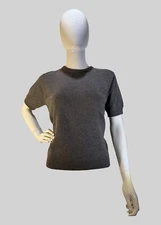 Vintage Scott & Charters of Hawick Women's Small Grey Cashmere Sweater {26}