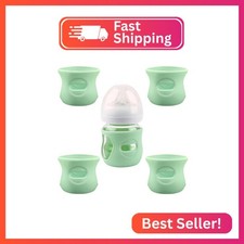 4 Pack Silicone Sleeves for Avent Natural Glass Baby Bottles, Anti Breakage Baby