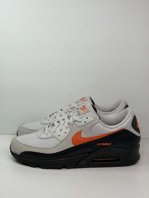 Nike Air Max 90 Grey Orange Running Workout Sneaker Shoe IF0670-003 Men's 12 New