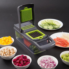 14-in-1 Vegetable Chopper with 8 Blades and Container for Versatile Food Prep