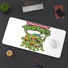TMNT Teenage Mutant Ninja Turtles Desk Mat white - Mouse Pad 3 Sizes
