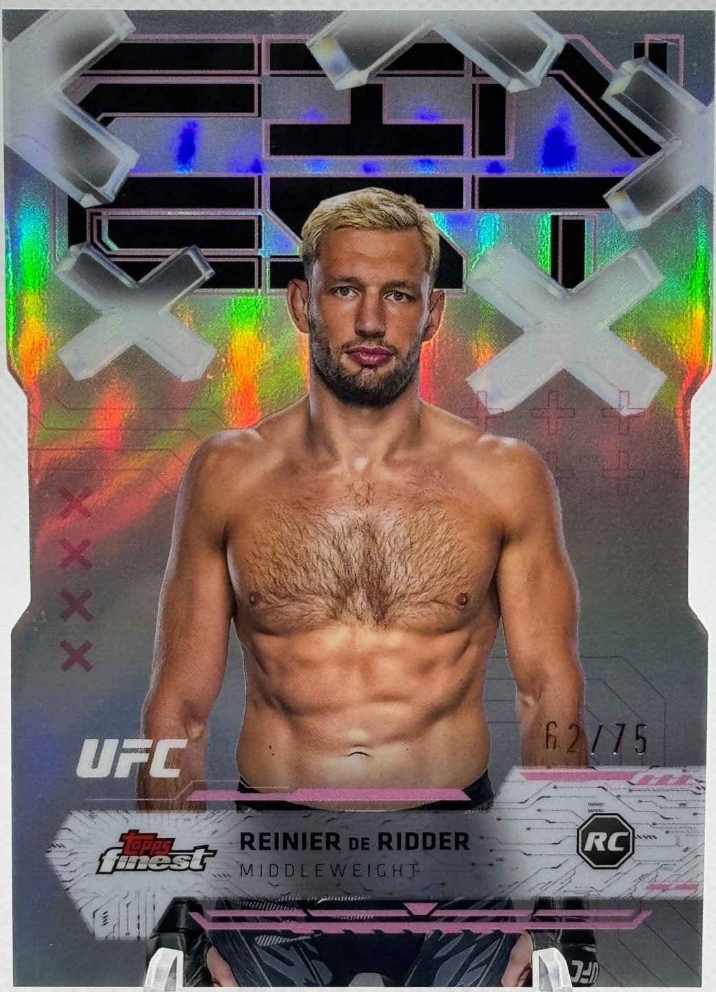 2025 Topps Finest UFC - Common Reinier de Ridder #13 Die-Cut Refractor ...