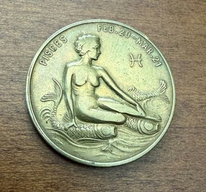 ZODIAC BEAUTIES PISCES(うお座) 純銀 メダル Pisces Coin | eBay