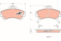 Bremsbelagsatz FÜR Volvo S40 I (644), Volvo V40 Kombi (645) - TRW GDB1317