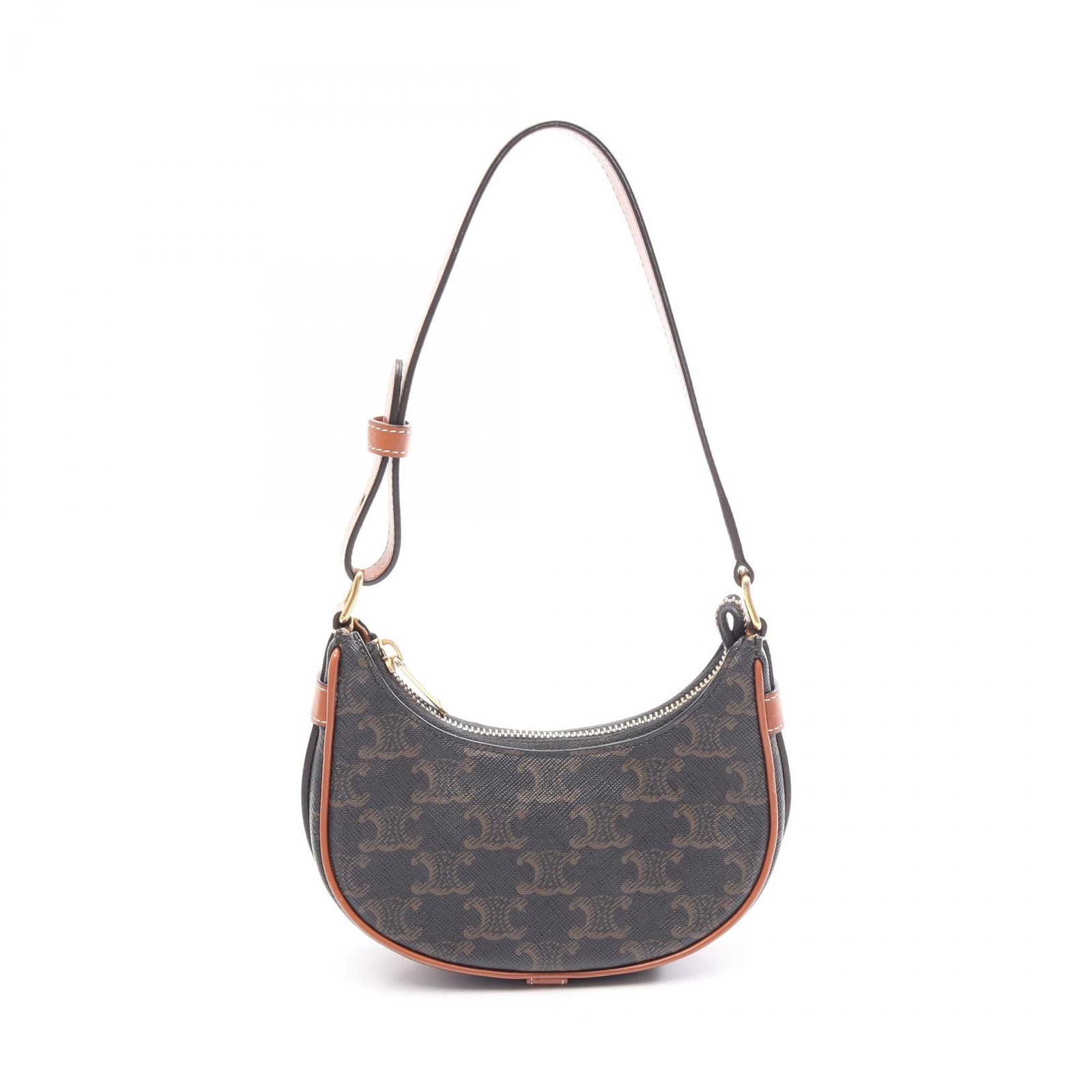CELINE Mini Ava Triomphe Handbag 10I602DS1.04LU PVC coated canvas leather Used