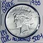 1935 SILVER PEACE DOLLAR AUTHENTIC HI GRADE U.S. MINT COIN RARE KEY DATE 5054