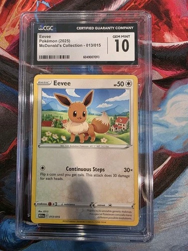 Eevee 013/015 McDonald's 2024 Regular CGC 10 Gem Mint