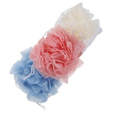 3Pcs Durable 2 in 1 Soap Bar Loofah Pouches with Drawstring for Bath and Travel