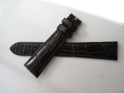 PATEK PHILIPPE NOS NEU ALLIGATOR 19mm Uhrband watch strap 19/14 Brown Braun Neu