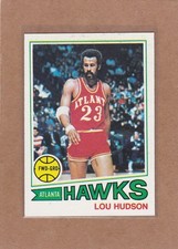 1977-78 TOPPS BASKETBALL WHITE BACK LOU HUDSON #85 HAWKS EXMT *A46065