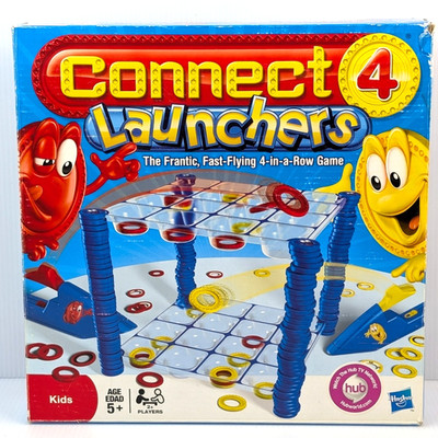 Connect 4 Launchers Board Game 2010 100% COMPLETE Hasbro Gift