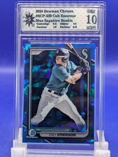 2024 Bowman Chrome Sapphire RC Colt Emerson Mariners Cracked Ice GEM 💎 MINT 10 