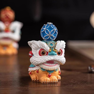 Chinese Style Rotate Hydrangea Lion Resin Tea Pet 9.5cm 3.8in Chinese Tea Set