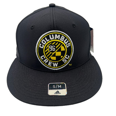 Adidas Mens S/M Black MLS 96 Columbus Crew SC Superflex Climalite Hat Cap NWT