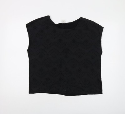 Basic-T-Shirt Damen UK Größe L Old Navy Schwarz