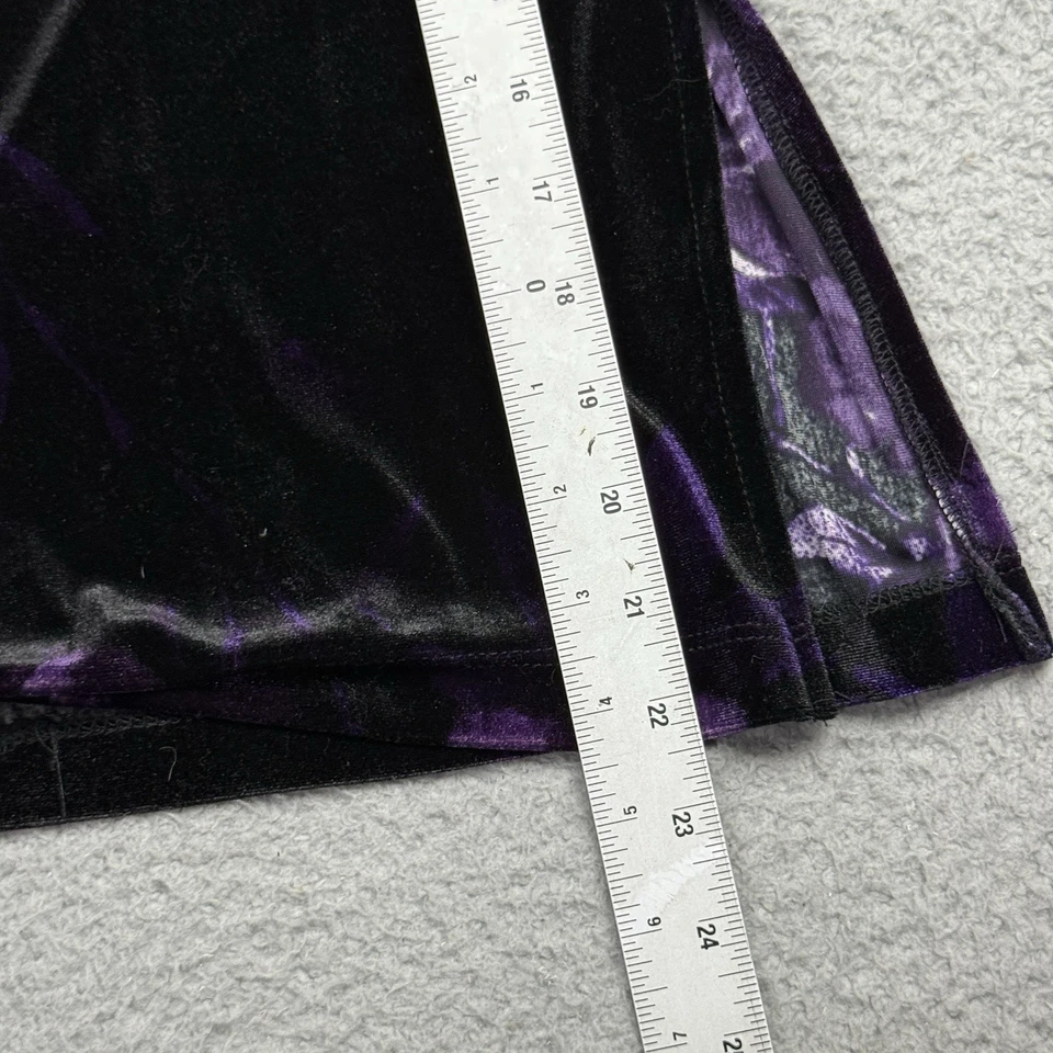 Heart Soul Skirt Womens Small Velvet Velour Floral Mini - Image 3 of 4