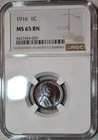 NGC MS-65 BN 1916-P Lincoln Cent, Gorgeously Toned, Cartwheeling Gem!