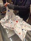 Chanel classic white monogram graffiti women's decorative square scarf/shawl NEW — photo 5