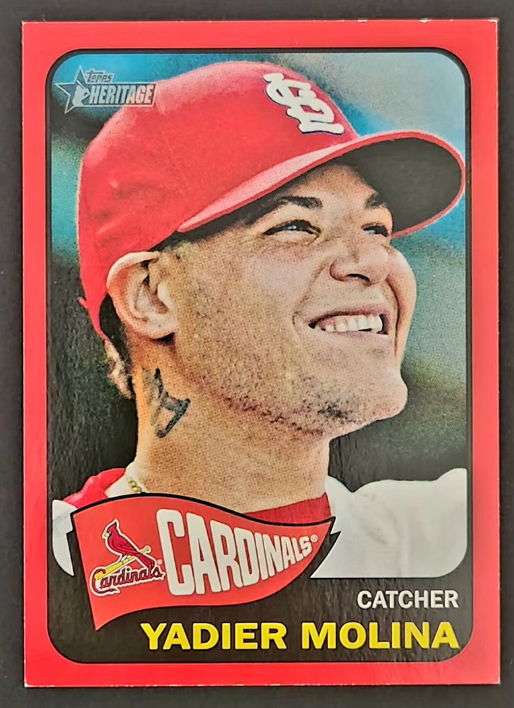 2014 Topps Heritage - Yadier Molina #491 Red Border St. Louis Cardinals 