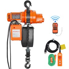 Paranco Elettrico a Catena, CapacitÃ  Carico 998kg, Altezza Sollevamento 6m, Gru