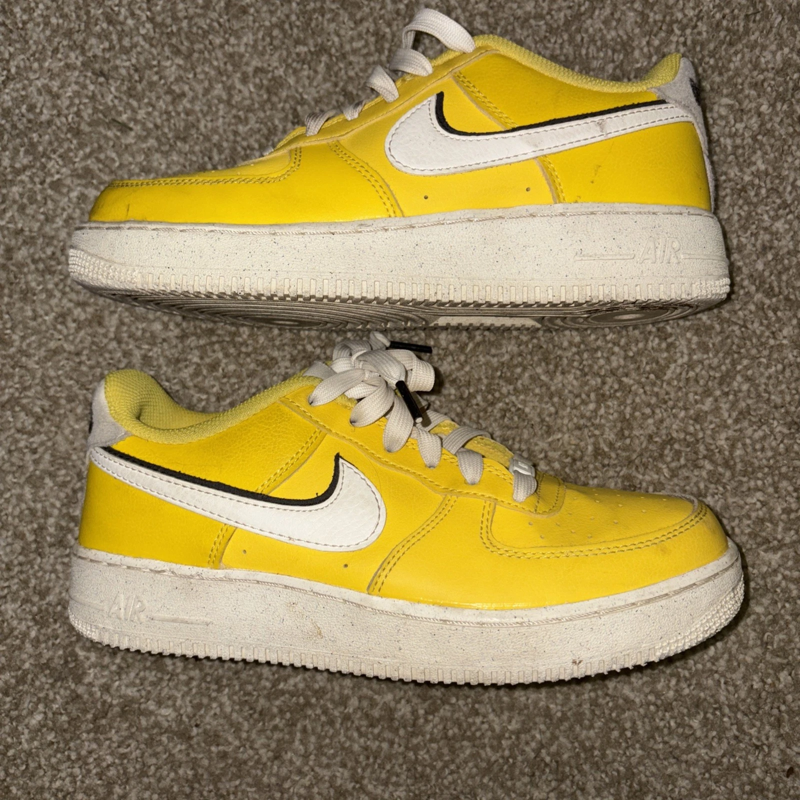 Nike Air Force 1 Low 82 Giallo 2022 Usate Taglia 6.5Y Bambini