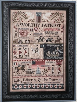 A WORTHY PATRIOT Cross Stitch Pattern/Chart by Plum Street Samplers
