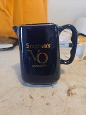 Vintage Seagram's VO Canadian Scotch Whisky Pub Jug,  Cobalt Blue