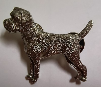 Border Terrier Fine PEWTER PIN Jewelry Art USA Made