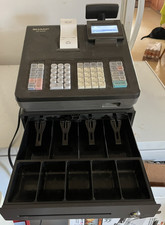 Sharp XE-A23S Electronic Cash Register Thermal Print - Tested Working "No Keys"