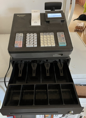 Sharp XE-A23S Electronic Cash Register Thermal Print - Tested