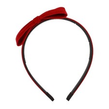 Hair Bow Headband for Women Girls Burgundy Thin Headband Cute Bow Hairband