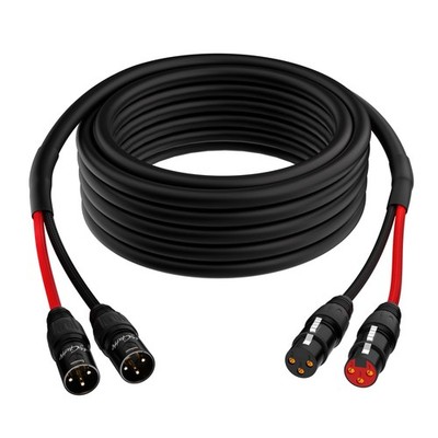 Mygatti 2-Channel XLR Snake Cables 6FT, 2 Colored XLR Male to Female Micropho...
