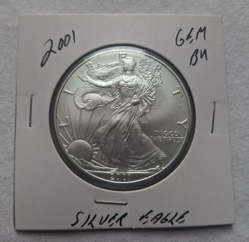 2001  1 oz  Silver American Eagle (Brilliant Uncirculated)