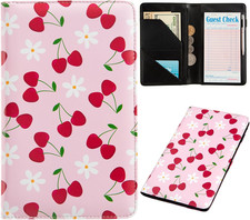Pink Server Book,Waitress Book,Cute Server Books for Waitress Waiter with Zipper