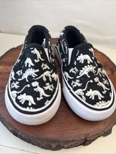 Tommy Bahama Childs Size Dinosaur Glow In The Dark Canvas Slip Ons
