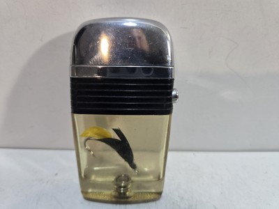 Funktionierendes Vintage Scripto Vu Feuerzeug Fliegenfischen Haken Köder 7960/29