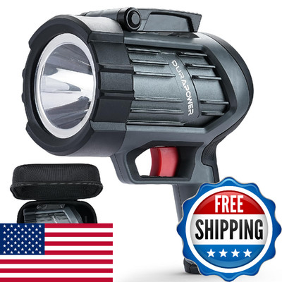 Durapower Ultra Bright 5000 High-Lumen Rechargeable Spotlight, IP67 Waterproof a