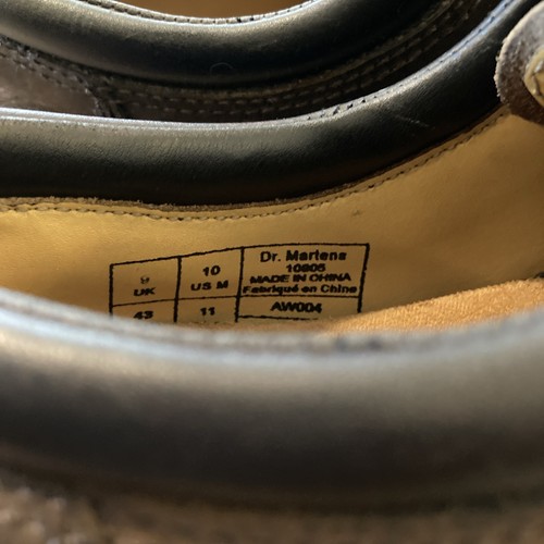 Dr Martens Oxford Shoes Mens Size 10 Brown Leather Slip Resistant Soft Toe 4 Eye - Picture 5 of 16