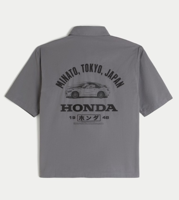 Hollister Boxy Honda Graphic Mechanic Shirt Size L, Brand New! #E1