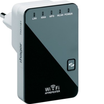Hager TKH181, USB WLAN-Adapter mit 2 RJ45-Buchsen zur WAN-Anbindung